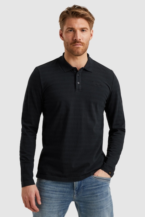 PME legend long sleeve polo melange stripe